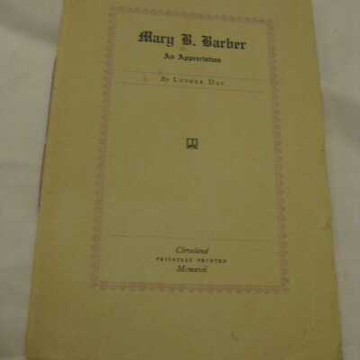 Mary B. Barber, An Appreciation