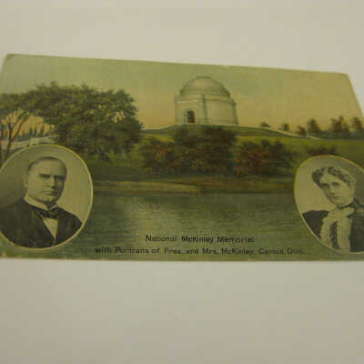 National McKinley Memorial with Portraits of Pres. and Mrs. McKinley, Canton, Ohio.