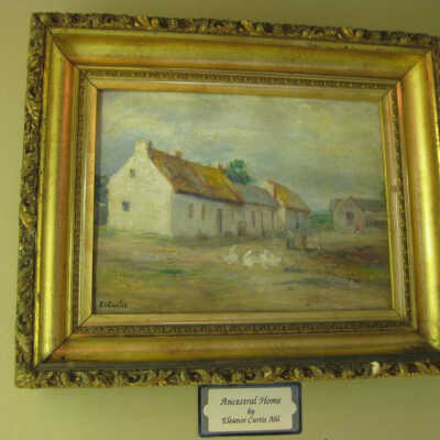Oil painting of McKinley ancestral home