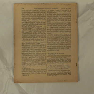 Congressional Record, January 29, 1940.