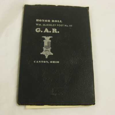 Honor Roll, William McKinley Post No. 25, G.A.R.