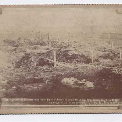 Graves of Soldiers Killed at Battle of Wounded Knee
