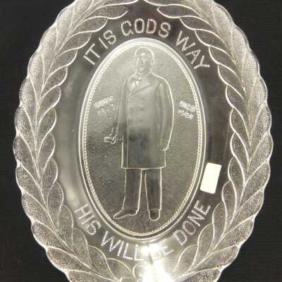 McKinley commemorative glass plate-It is God's Way