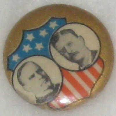 1900 Campaign Pin of McKinley and Roosevelt.