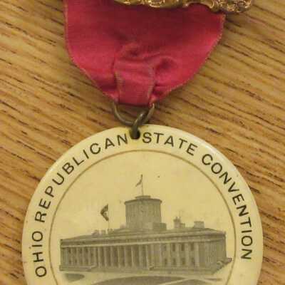 Delegate Badge, Ohio Republican State Convention Columbus, May 24-25, 1905
