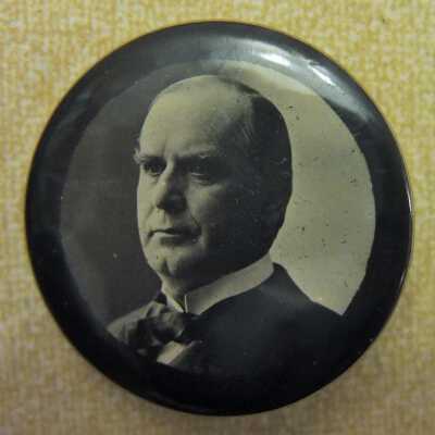 Black and white mourning button