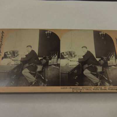 President Roosevelt Signing an Important Bill--President's OFfice, White House, Washington, D.C., U.S.A.
