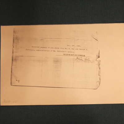 Xeroxed Copy of Voucher from the Canton Light, Heat, and Power Co. for the McKinley Estate.