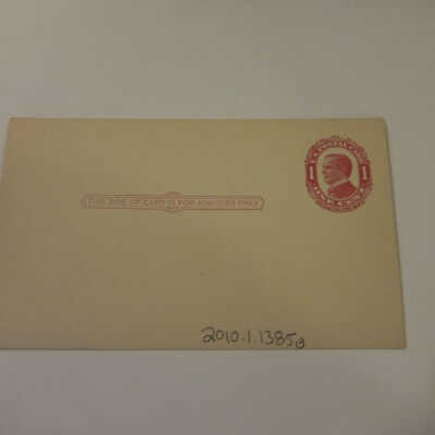 McKinley Unused One Cent Postcard.