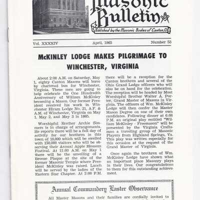 Masonic Bulletin Volume 44, No. 53