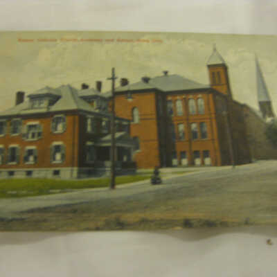 Postcard with image of Roman Catholic Church in Niles, Ohio