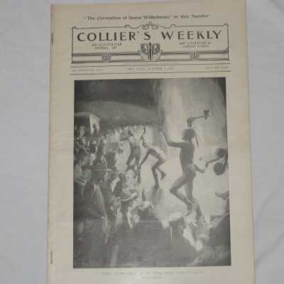 Collier's Weekly, Vol. 21 No. 25, "Sioux 'Stamp Dance' In Rough Riders' Camp."