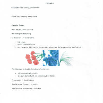 Decorations Committee Report
