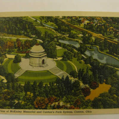 Aerial View of McKinley Memorial and Canton's Park System, Canton, Ohio.