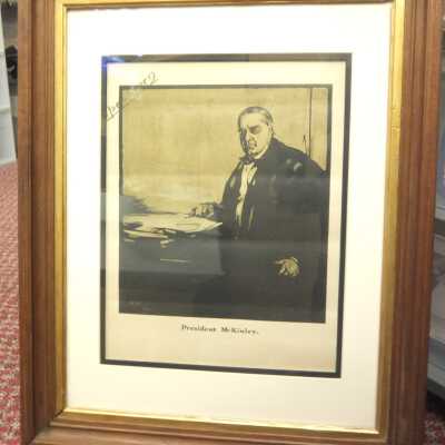 President McKinley Linocut.