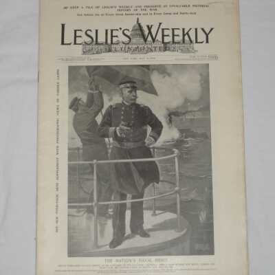 Leslie's Weekly Illustrated, Vol. LXXXVI No. 2227, "The Nation's Naval Hero."
