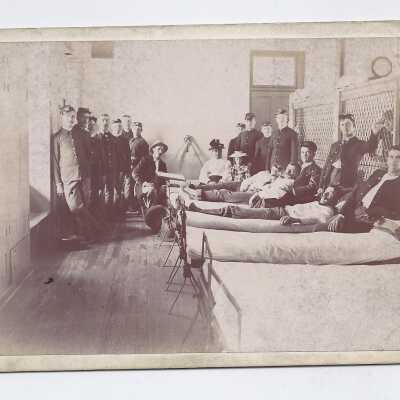 Patients and visitors at Fort Riley, Kansas hospital.