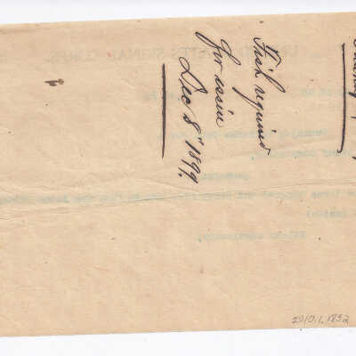 Dec 4, 1899 Telegram from Guanajay, Cuba Commissary to Quemados, Cuba.