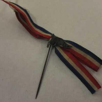 McKinley penant flag Red, White, and Blue Ribbon pin
