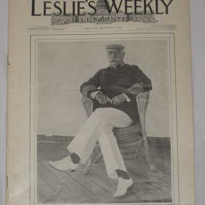 Leslie's Weekly Illustrated, Vol. LXXXIX No.2295, Admiral Dewey on Board the Flag-Ship "Olypmia" at Naples.