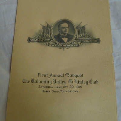 First banquet program of Mahoning Valley McKinley club
