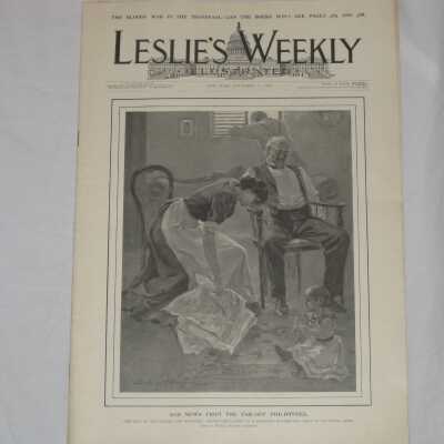 Leslie's Weekly Illustrated, LXXIX No. 2305, "Sad News From the Far-Off Philippines"