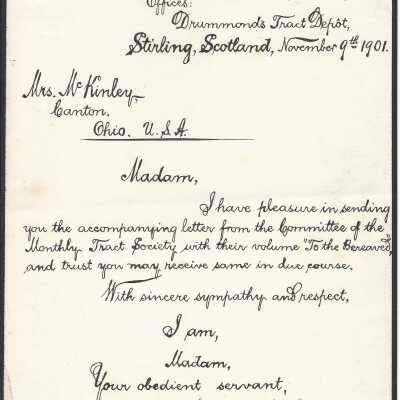 The Monthly Tract Society Letter from John Macfarlane