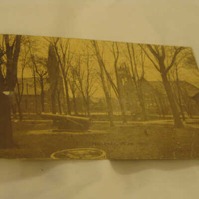 Postcard of public park in Niles, Ohio
