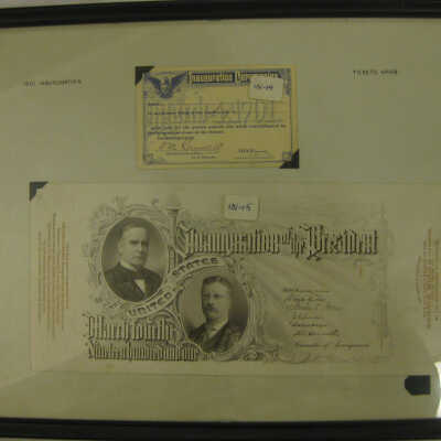 1901 Presidential Inauguration Tickets.