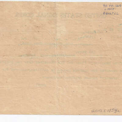 Dec 23, 1899 Telegram from Quemados to Col. Wood Chief Commissary Havana