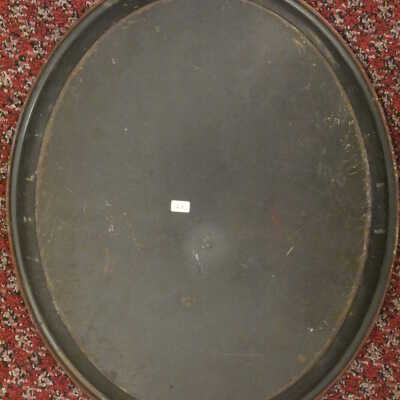 Oval tin tray with portrait of McKinley.