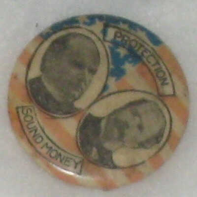 Campaign Pin of McKinley and Hobart