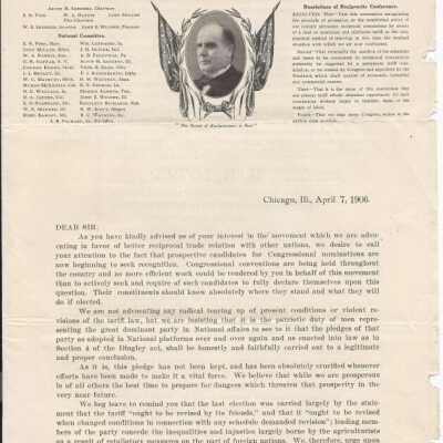 The American Reciprocal Tariff League Letter