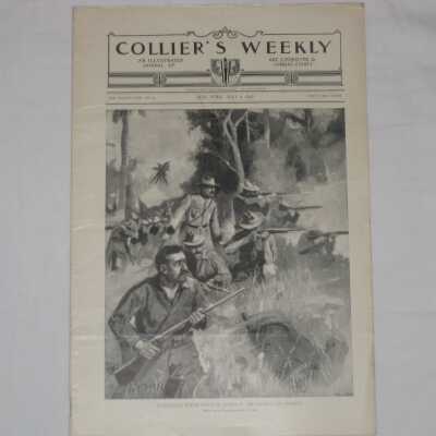 Collier's Weekly, Vol. 21 No. 14, "Roosevelt's Rough Riders In Action, In The Advance On Santiago,"
