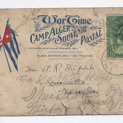 War Time Camp Alger Souvenir Postal