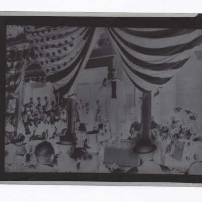 President McKinley on his front porch, Canton, Ohio, July 12, 1900.