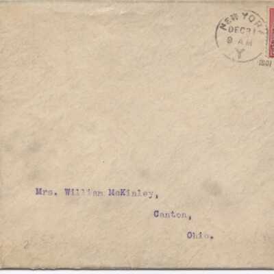 Mrs. William McKinley Envelope