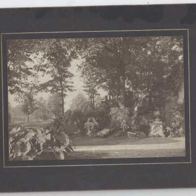 Floral Tributes to the Left of McKinley's Temporary Tomb at West Lawn Cemetery Canton, Ohio
