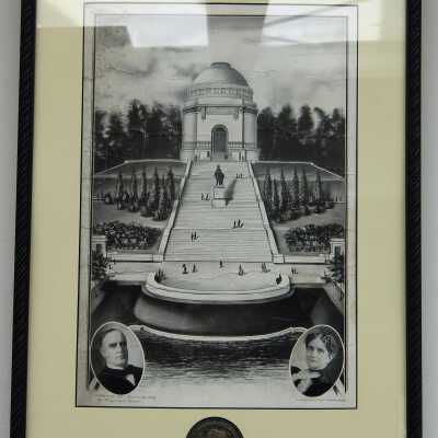 Lithograph of McKinley Memorial in Canton, Ohio.