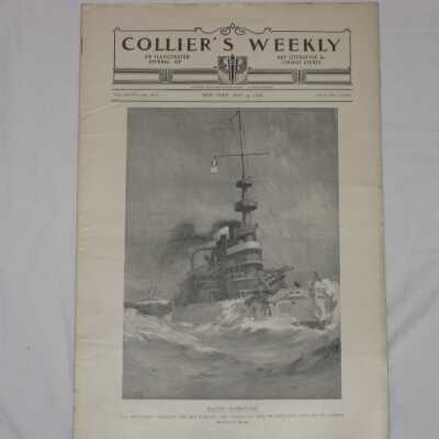 Collier's Weekly, Vol. 21 No. 6, with the title, "Racing Homeward."