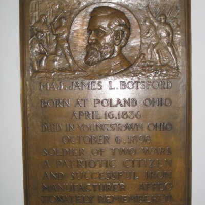 Bronze plaque of Maj. James L. Botsford