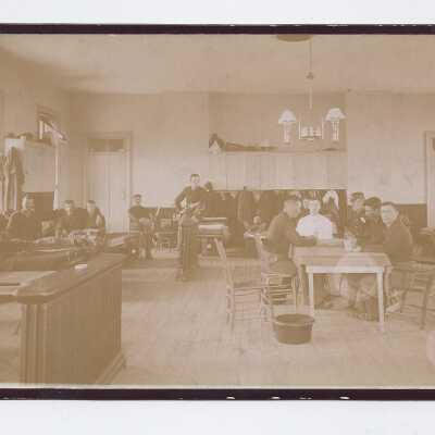 Men in a mess hall
