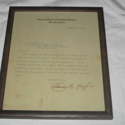 Letter from Charles Evans Hughes to J.G. Butler