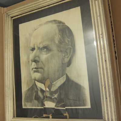 Lithograph of William McKinley, 1899. Black and White.
