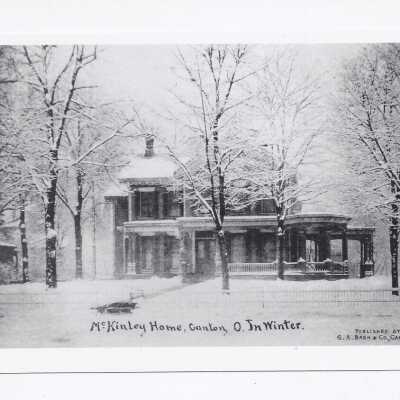 McKinley Home Canton, O in Winter crooked line
