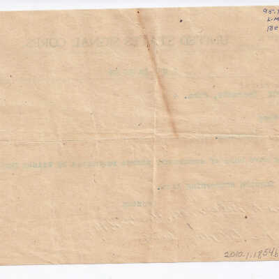 Oct. 4, 1899 telegram from Crofton to Major Wood