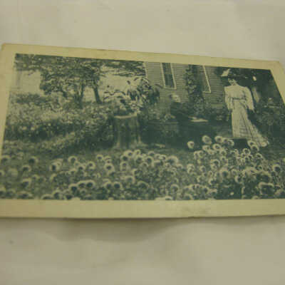 Postcard of women at McKinley's birthplace, Niles, Ohio