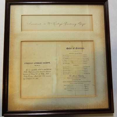Program of Athenian Literary Society