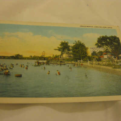 Postcard with picture of Craig Beach at Lake Milton