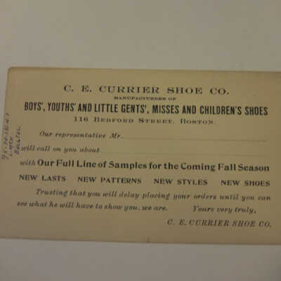 C.E. Currier Shoe Company.